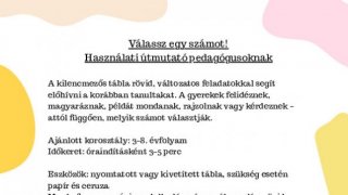 Válassz egy számot!  Használati útmutató